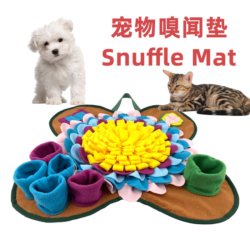 FUENTE Fábrica al por mayor olfato almohadilla mascota de peluche de juguete almohadilla de entrenamiento de perro comida ocultando olor almohadilla de juguete para mascotas suministros