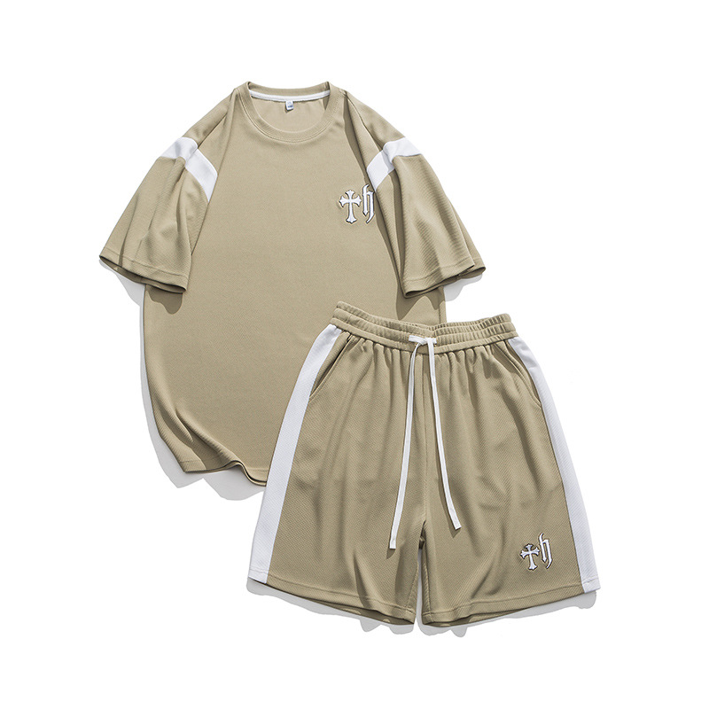 Herrenbekleidung Grenzüberschreitende exklusive Herren-Freizeitanzüge Sommermodemarke große Größe hübsches passendes Set_voghion.com