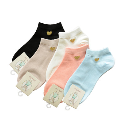 四季船襪女多款可選純棉襪子女士 百搭提花吸汗韓國短襪廠家批發