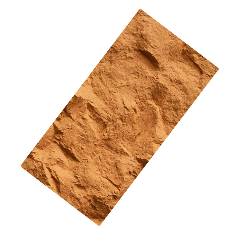 Pu piel de piedra losa grande con grano piedra de hongo pared exterior ladrillo TV fondo pared simulación piedra patio paisaje cultura piedra