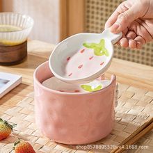 陶瓷蘸料碟带手柄家用火锅调料碟烤肉蘸酱碟醋碟调味碟火锅配件