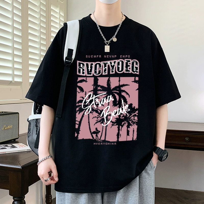 Ретро майка с коротким рукавом, для подростков, oversize, американский стиль