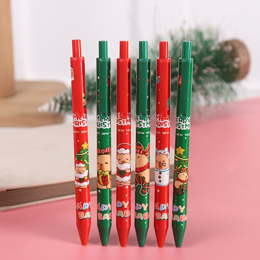 Nuevo bolígrafo de pulsación de Navidad adorable bolígrafo de escritorio de estudiantes de Navidad regalos de escritorio bolígrafo de firma
