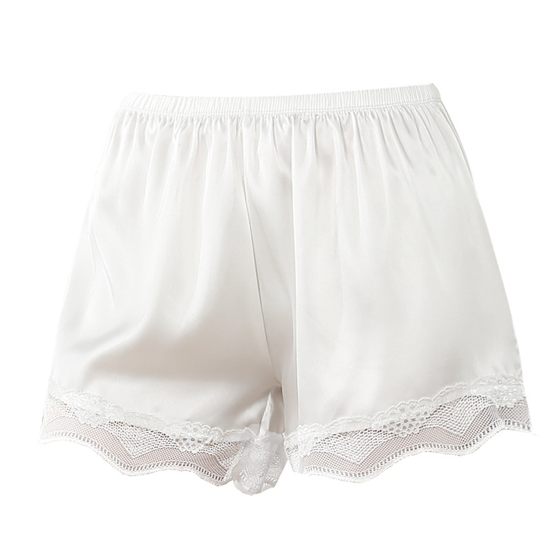 Pantalones de seguridad de fondo para mujer, estilo fino de verano, encaje suelto, leggings blancos de gran tamaño, se pueden usar sin rizos
