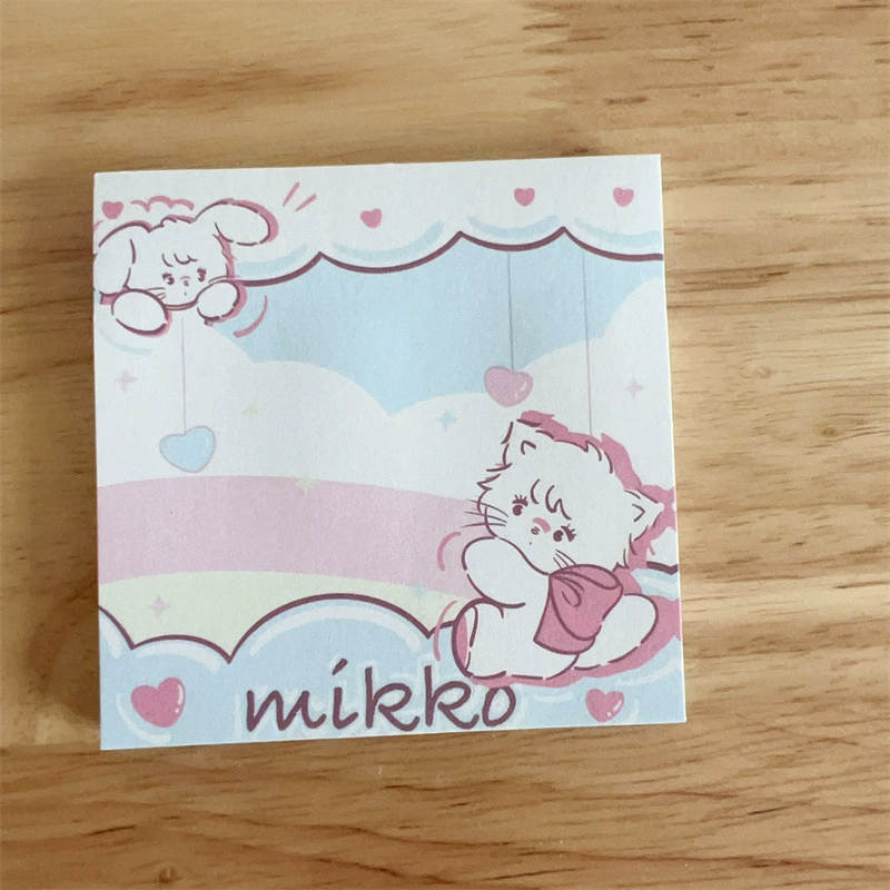 Милый фуксия заметка, наклейка высокого качества, котёнок, широкая палитра цветов