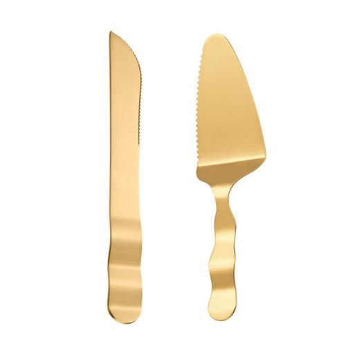 Cross-border stainless steel cake spatula baking triangle spatula pizza knife cheese dessert spatula kitchen home use with teeth bread spatula