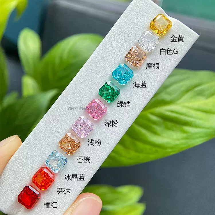 冰花切 合成锆石 人工宝石小八角形 氧化锆 皓石 高碳钻 梧州宝石