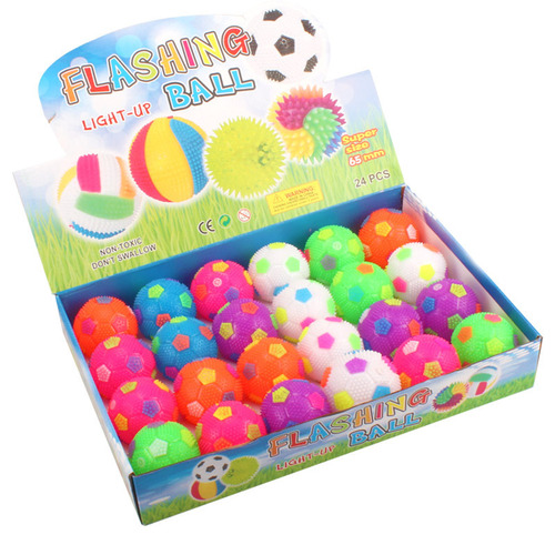 Elastic ball, glowing football, flashing, making sounds, pinching and screaming, massage ball, hot-selling volleyball pet toys at night market stalls