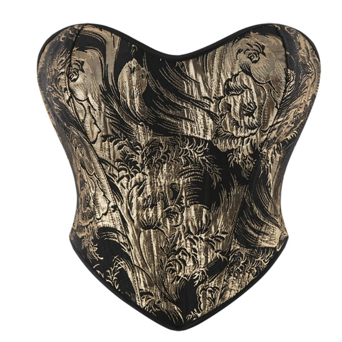 Europa y los Estados Unidos negro oro pectoral hueso de pez corsé sin cinturón de hombro soporte de pecho sexy chaqueta de plástico Aliexpress transfronterizo Amazonte