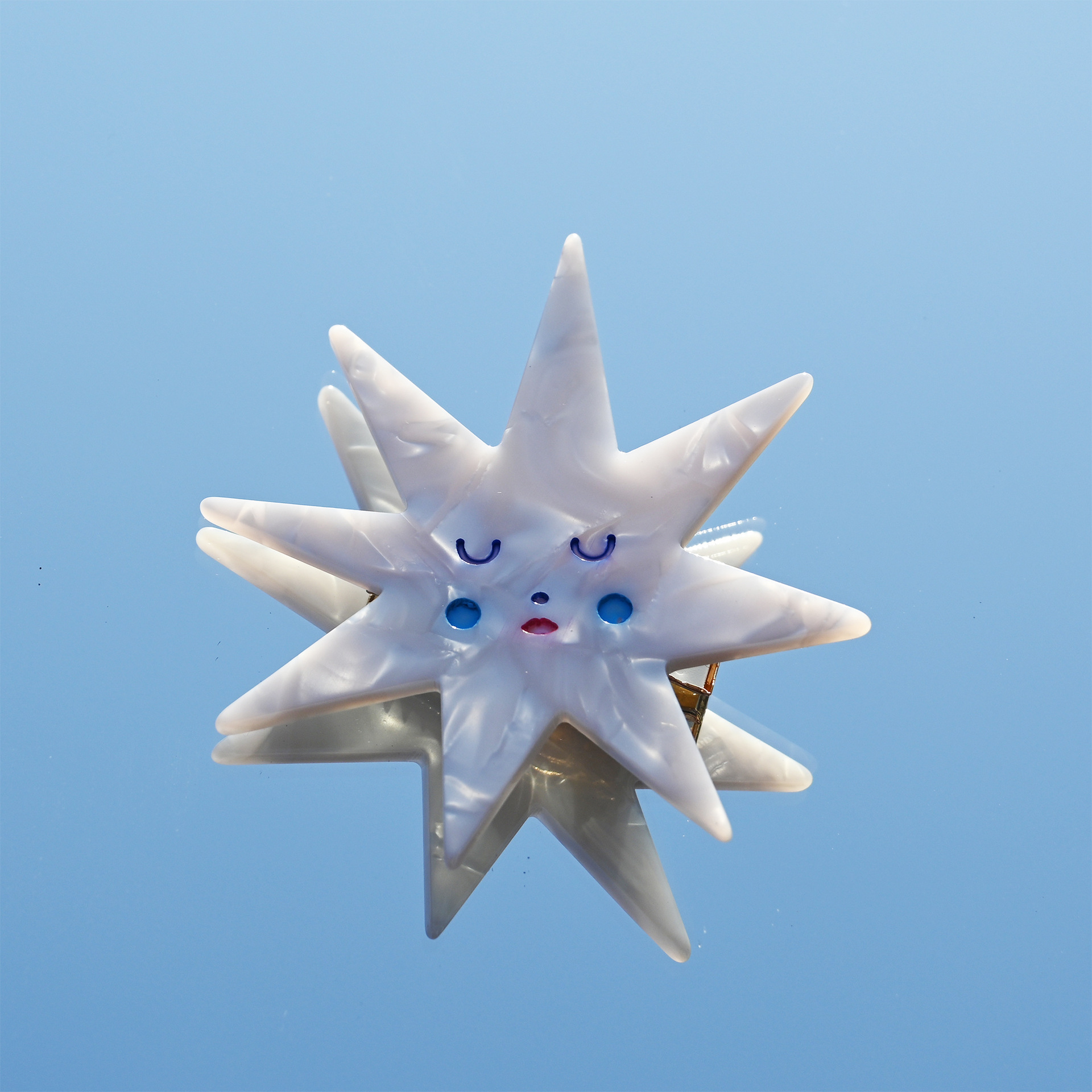 Clip de estilo de pintura al óleo pequeño clip de pico de pato fresco lindo clip lateral