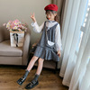 Small princess costume, set, spring dress, skirt, Chanel style, suitable for teen