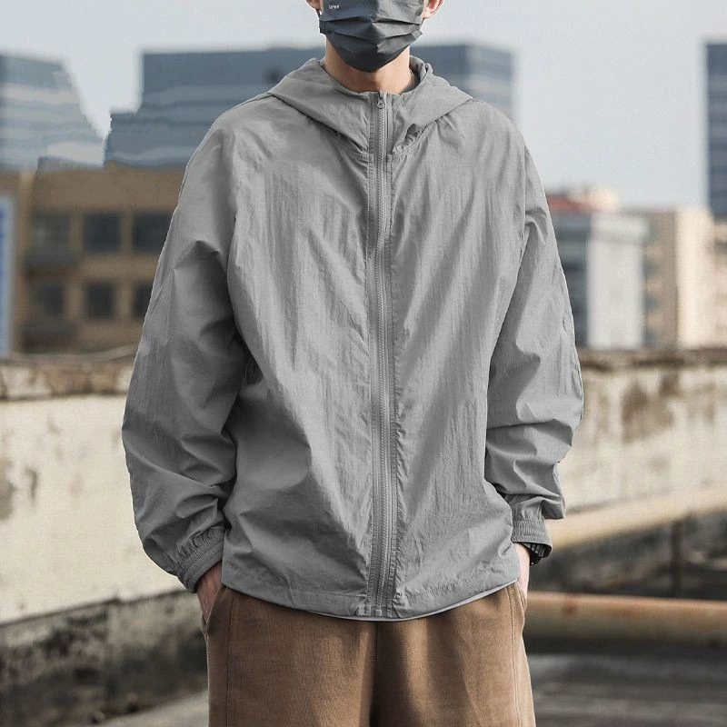 2023 новый солнцезащитный крем для мужчин на открытом воздухе солнцезащитный крем куртка UPF50 быстро высушенная шелковая кожа куртка 12