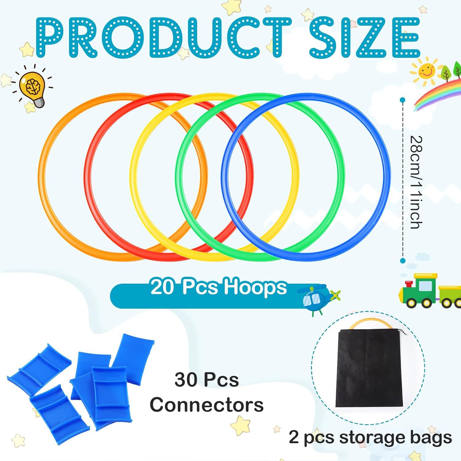 Cross-Border New Children's Hopscotch Game Circle Outdoor Jumping Grids Sensory Training Equipment Jumping Circle Toy