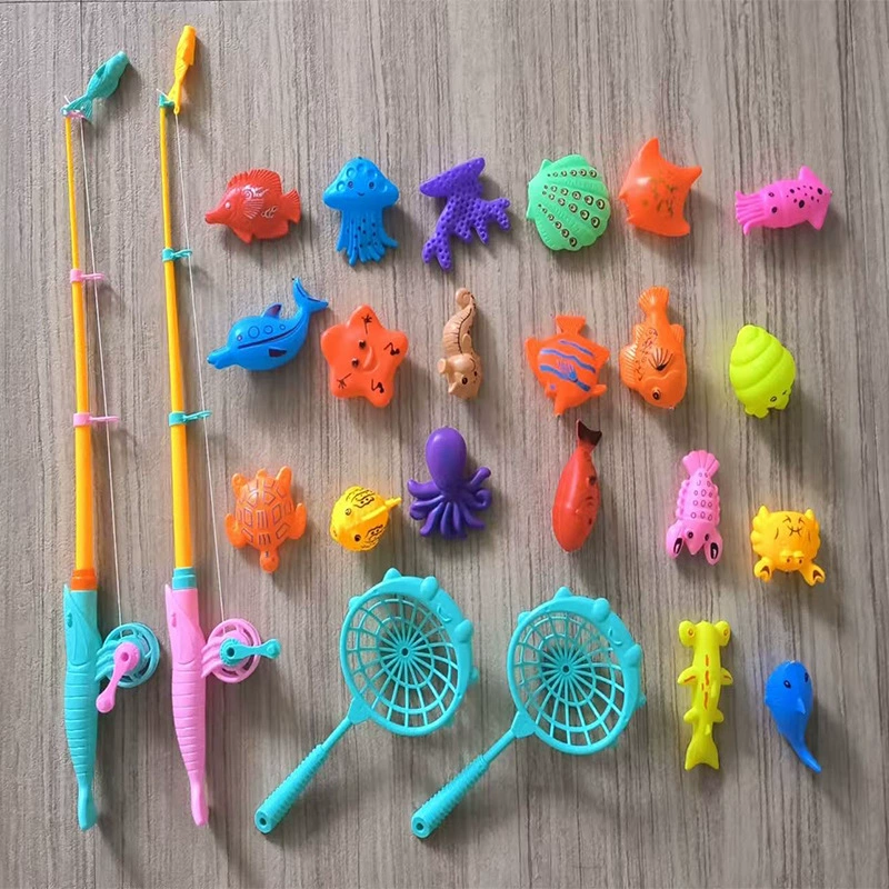 Оптовая продажа: набор для детских игр на воде с магнитной рыбалкой, игрушка для ловли рыбы в бассейне, подарок, водный распылитель