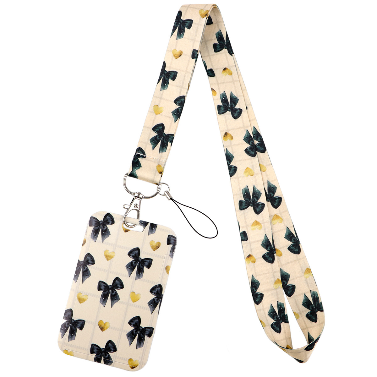 Tarjeta de cuerda para teléfono móvil con lazo de color minimalista, etiqueta de trabajo de autobús, llavero disponible para hombres y mujeres, cordón de tarjeta de control de acceso