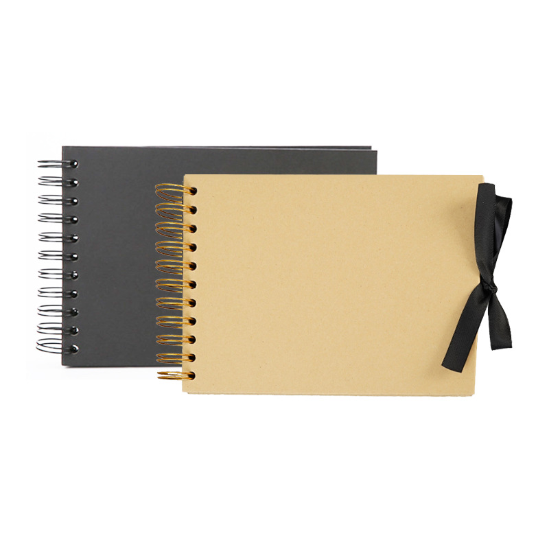 Manufacturer Customized A5 Horizontal Photo Album DIY Photo Album Handmade Photo Frame Bow Coil Scrapbook Commemorative Album