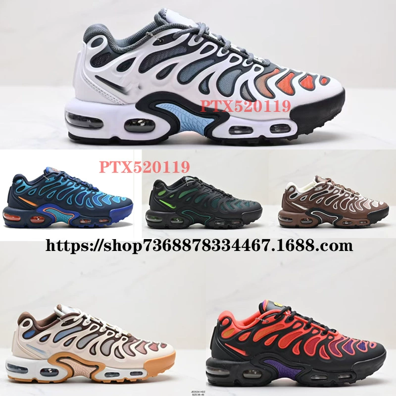 Putian Company -level Air Max Plus Drift 2024 air cushion air -breathable running shoes men and women casual shoes gray orange