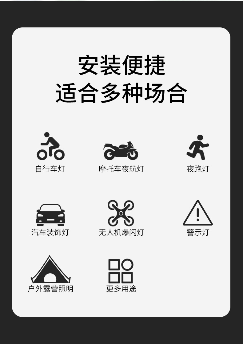 Cross-border bright colorful wireless remote control strong magnetic LED aircraft light flash light multi-mode motorcycle car Electric