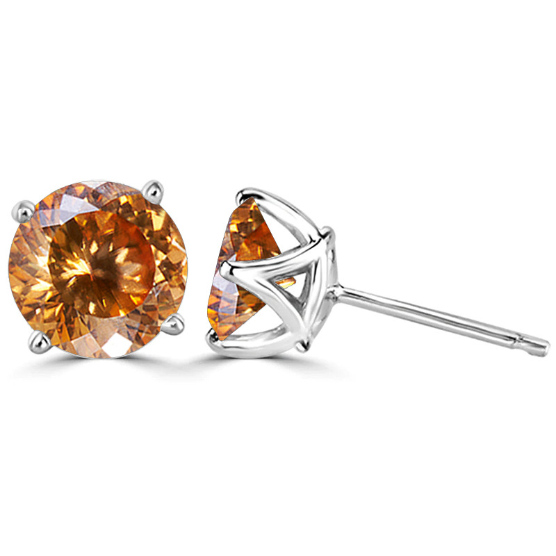 Amazon mejor vendida unisex pendientes 925 plata mosaico de diamante de mosaico de corte / nido de pájaros en stock
