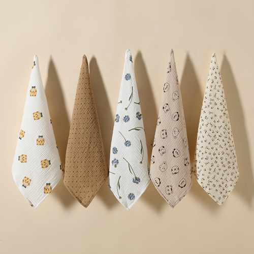 Baby saliva towel, pure cotton soft small square towel, baby's special face wash and foot wash cloth, newborn child's face wipe gauze towel