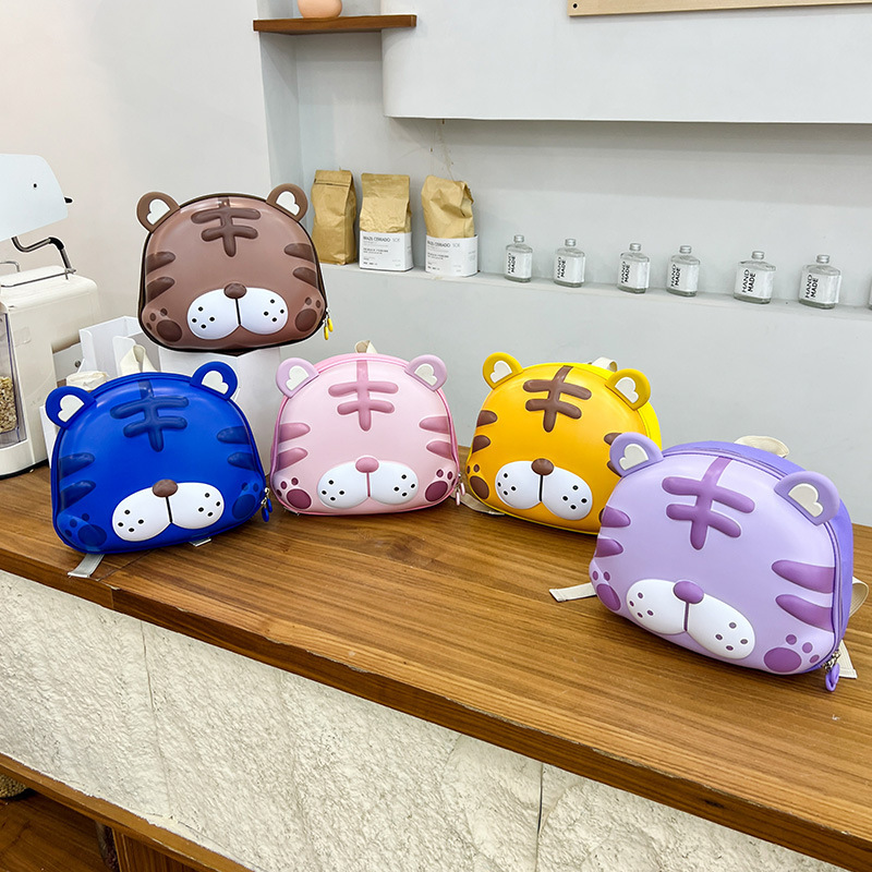 Nueva moda jardín de infantes mochila material EVA tigre de dibujos animados mochila de hombro para niños mochila de viaje casual para niños