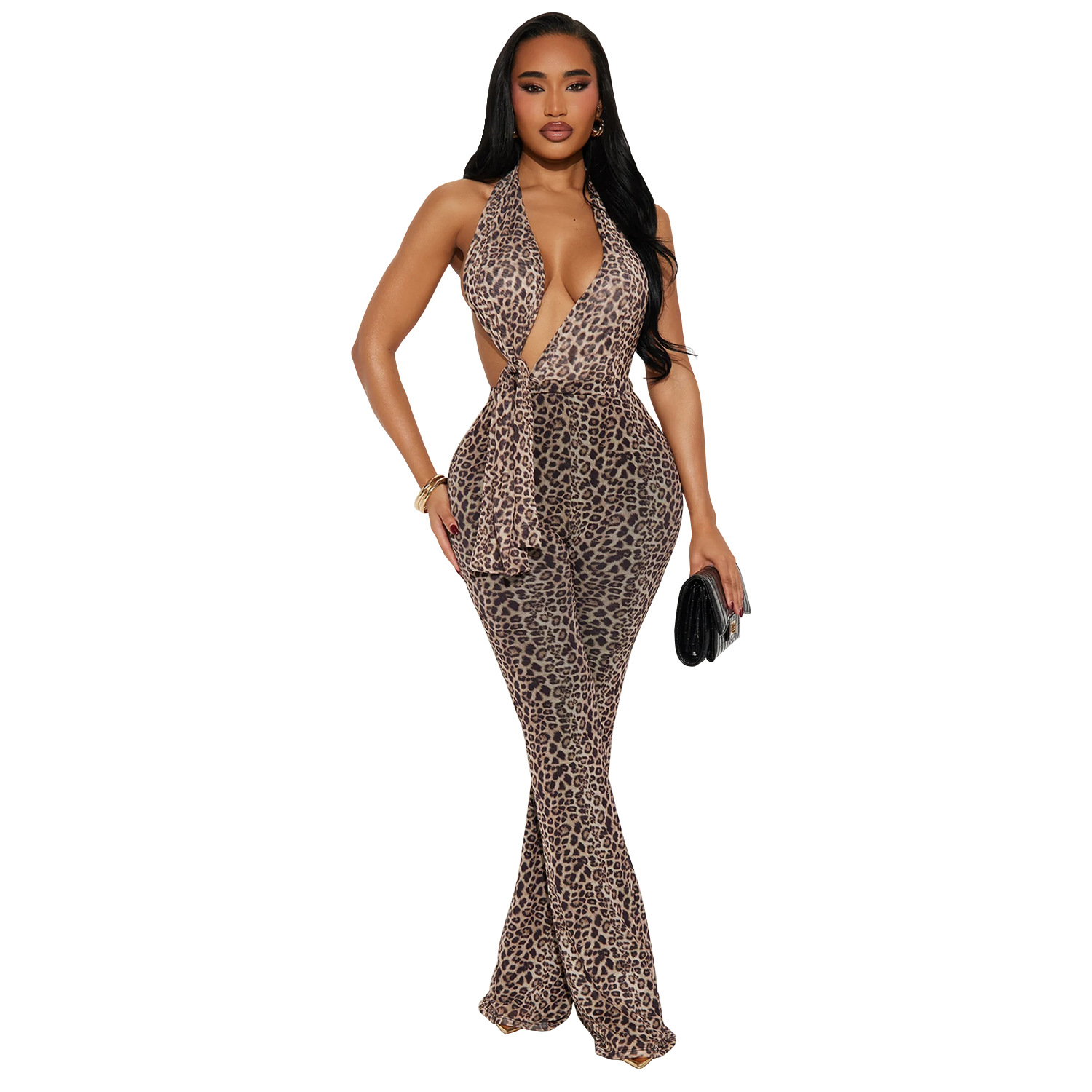 C7495 Aliexpress transfronterizo Amazon Europa y América moda de mujer sexy impresión de leopardo colgante bolsas de brazo plantares