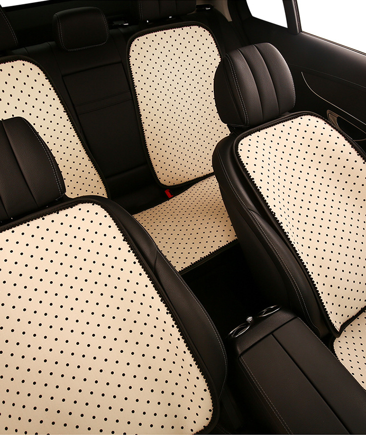 Car Seat Cushion Four Seasons Universal Cute Polka Dot Backrest Seat Cover