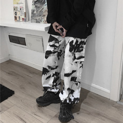 工装ズボンの女性がゆったりしているbf春夏の新型ins原宿風がレトロになってカジュアルなワイドパンツのズボンが湿っている