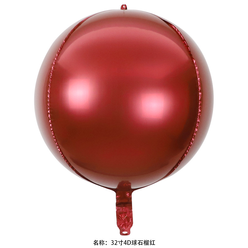 18 pulgadas 22 pulgadas 32 pulgadas 50 pulgadas 4D esfera redonda gran tamaño normal globo de película de aluminio decoración de fiesta de cumpleaños