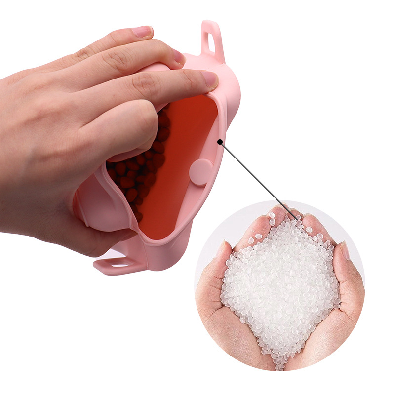 Bolsas de silicona para mascotas, bolsas de comida para perros, bolsas de bocadillos portátiles al aire libre, bolsas de alimentación, bolsas para pasear perros