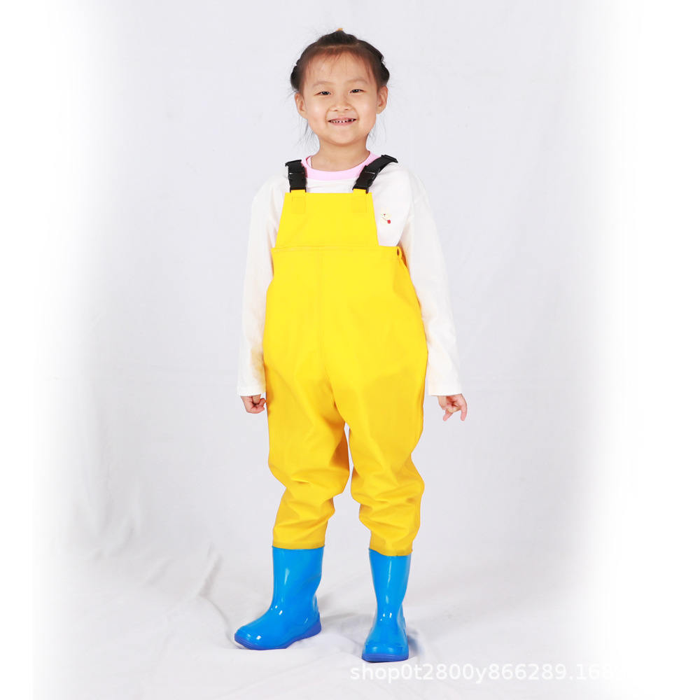 Children's One-Piece Waterproof Suit, Wading and Sea Equipment, Beach Fishing, Ultra-Light Straps, Catching Fish and Playing in the Water, Kindergarten Baby