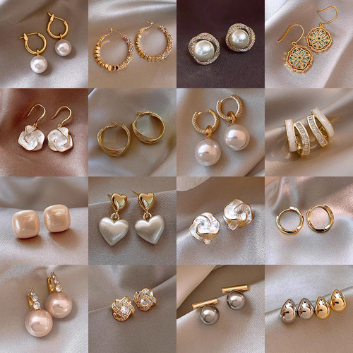 S925 Silver Pearl Stud Earrings, Light Luxury, High-End, Fashionable, Versatile, Design-Savvy, Niche, Simple, Elegant Ear Accessories