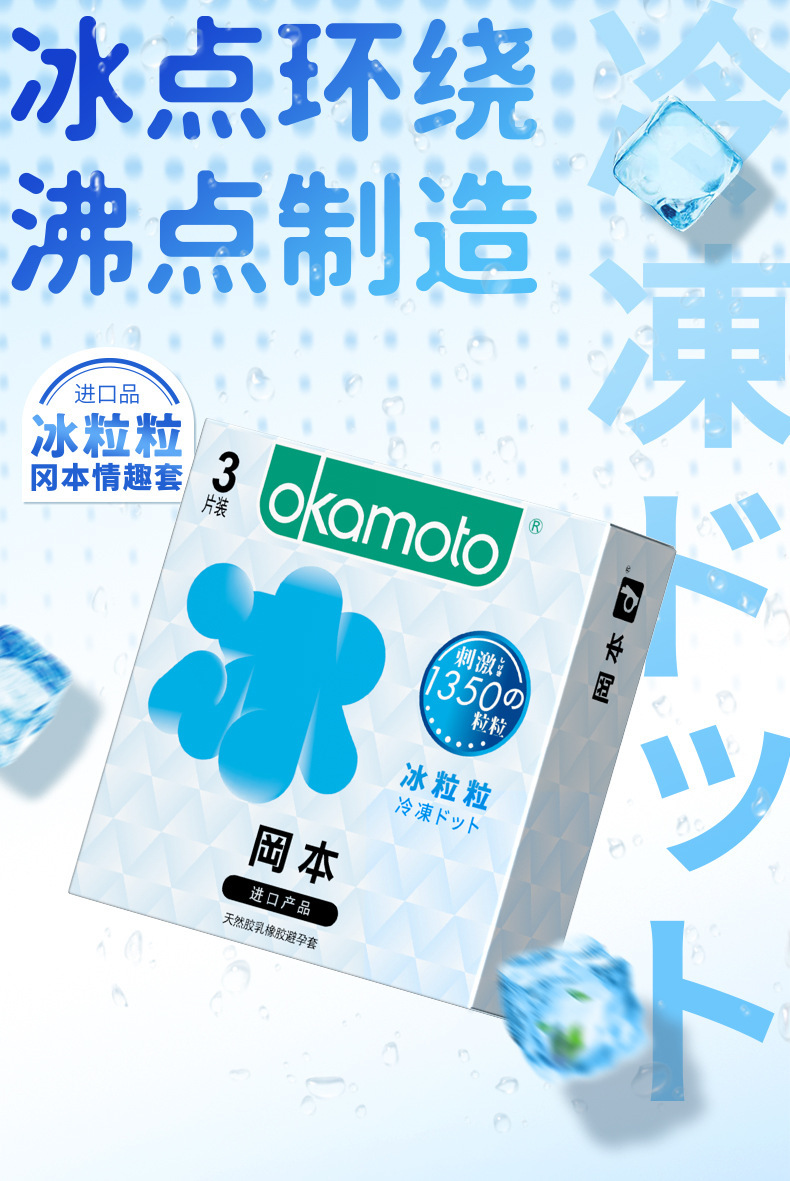 Okamoto Ice Capsules Condoms 3-Pack, Ultra-Thin Rubber, Medium, Transparent — detail image 11