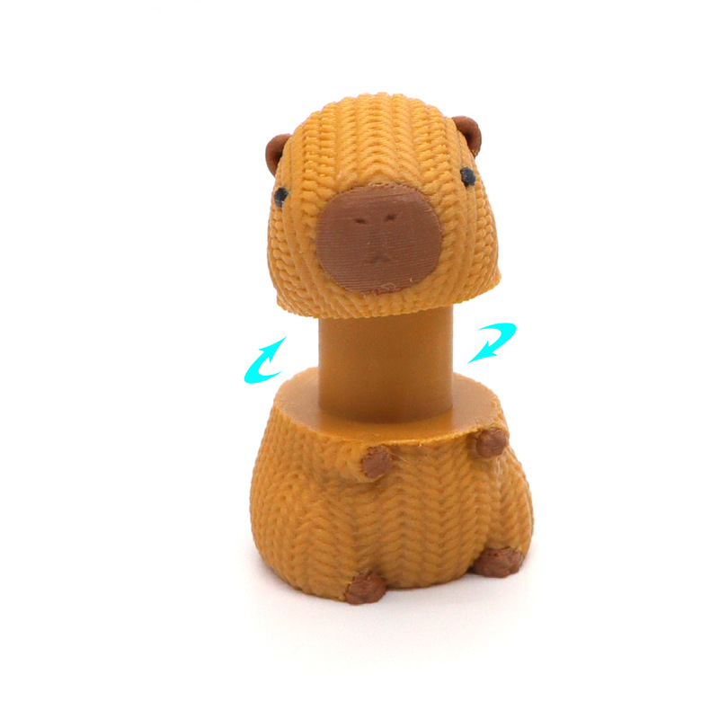 3Dプリント回転カピバラ減圧スパイラルクリエイティブおもちゃクロスボーダー装飾品不可能なシャトルモデル|undefined