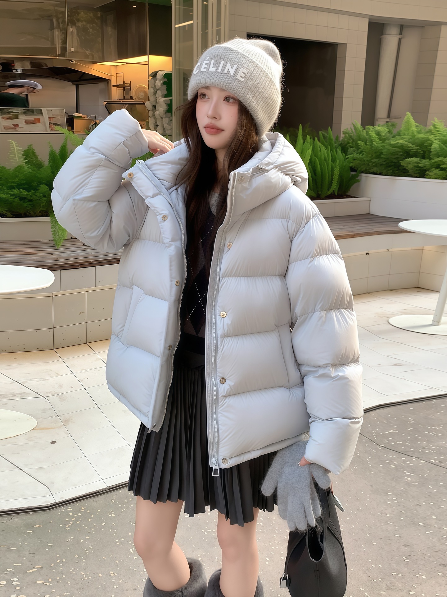 라이트 블루 +95 화이트 덕 다운