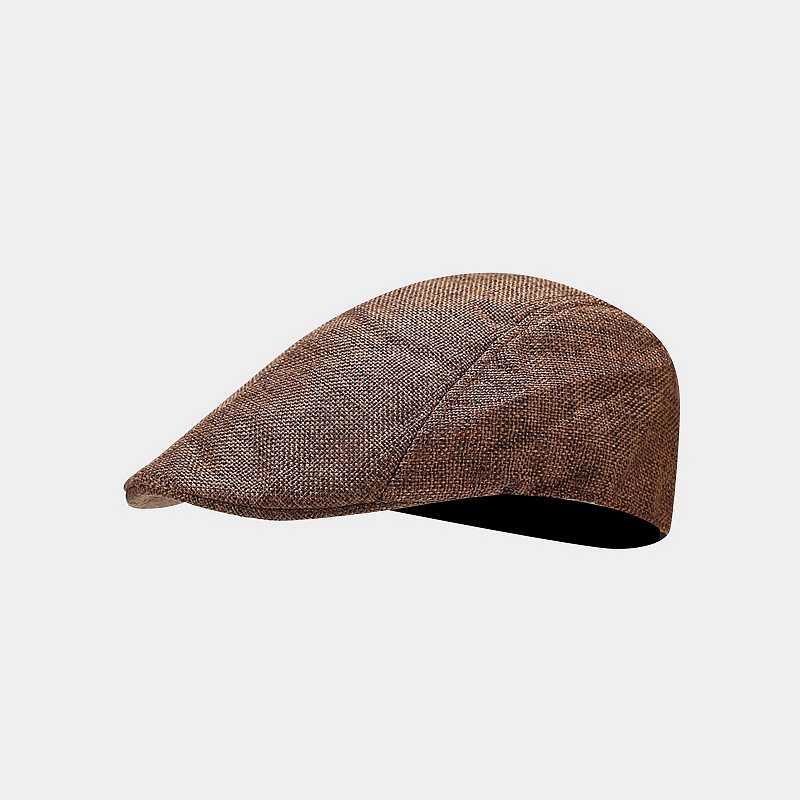 Unisex Gender Elegant, Basic Style Curved Eaves Rim Unisex Elegant Basic Solid Color Curved Eaves Beret Hat