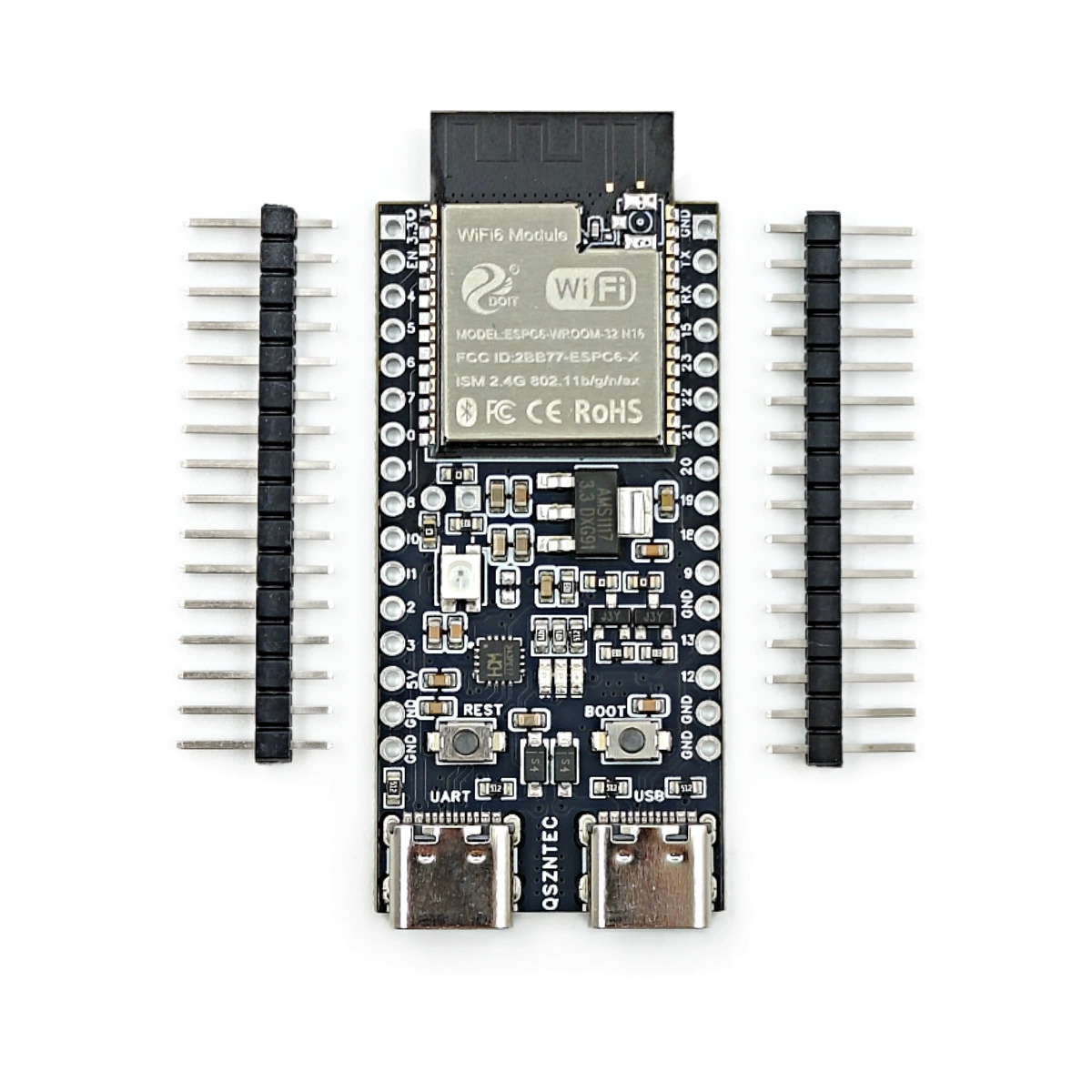 Плата ядра ESP32-C6-N16, ESP32-C6-DevKitC-1, Wi-Fi 6, BLE, Zigbee