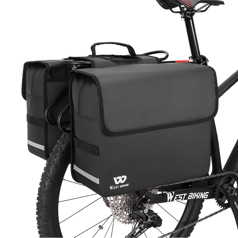 WEST BIKING bicycle pack 36L large capacity waterproof double-sided pack rear rack pack bicycle tail pack