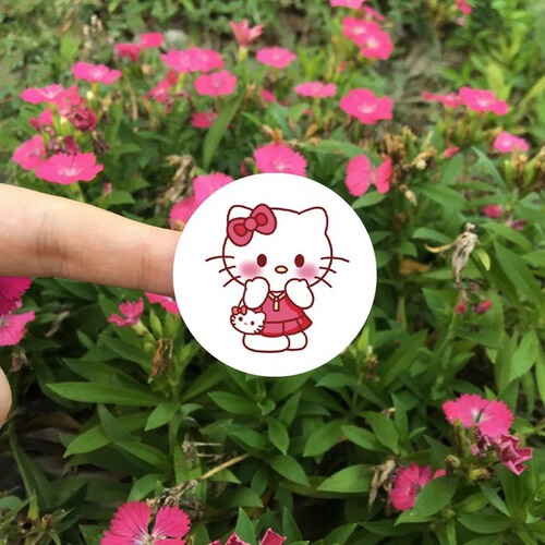 Cute Sanrio Stickers Phone Decoration Cartoon Small Pattern KT Cat My Melody Cinnamoroll Sealing Stickers Reward Stickers