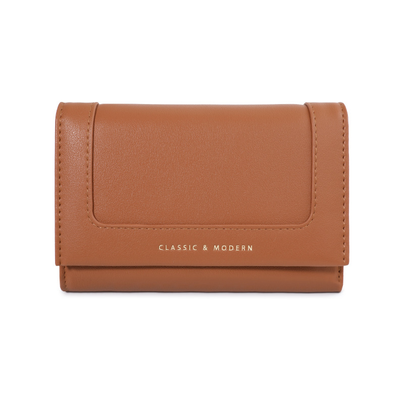 Nuevo tipo corto de cartera de damas, bolso en una cartera multi-tarjeta, cartera de gran capacidad, cartera casual de alto valor facial, cartera