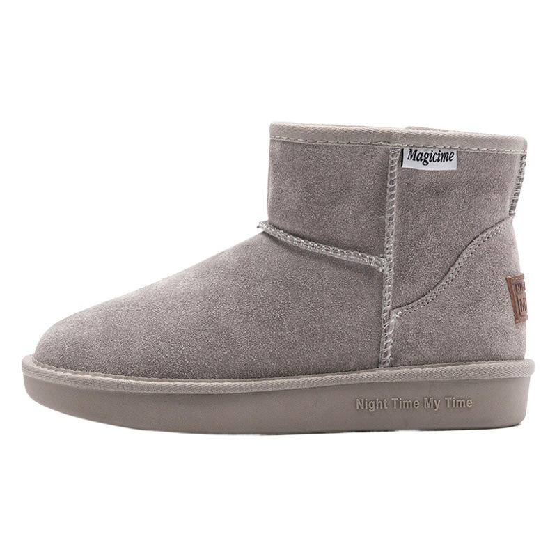 Botas de nieve Augusden para mujer, estilo nuevo otoño-invierno 2025, botines cortos con forro polar y suela gruesa, zapatos casuales cómodos de algodón.