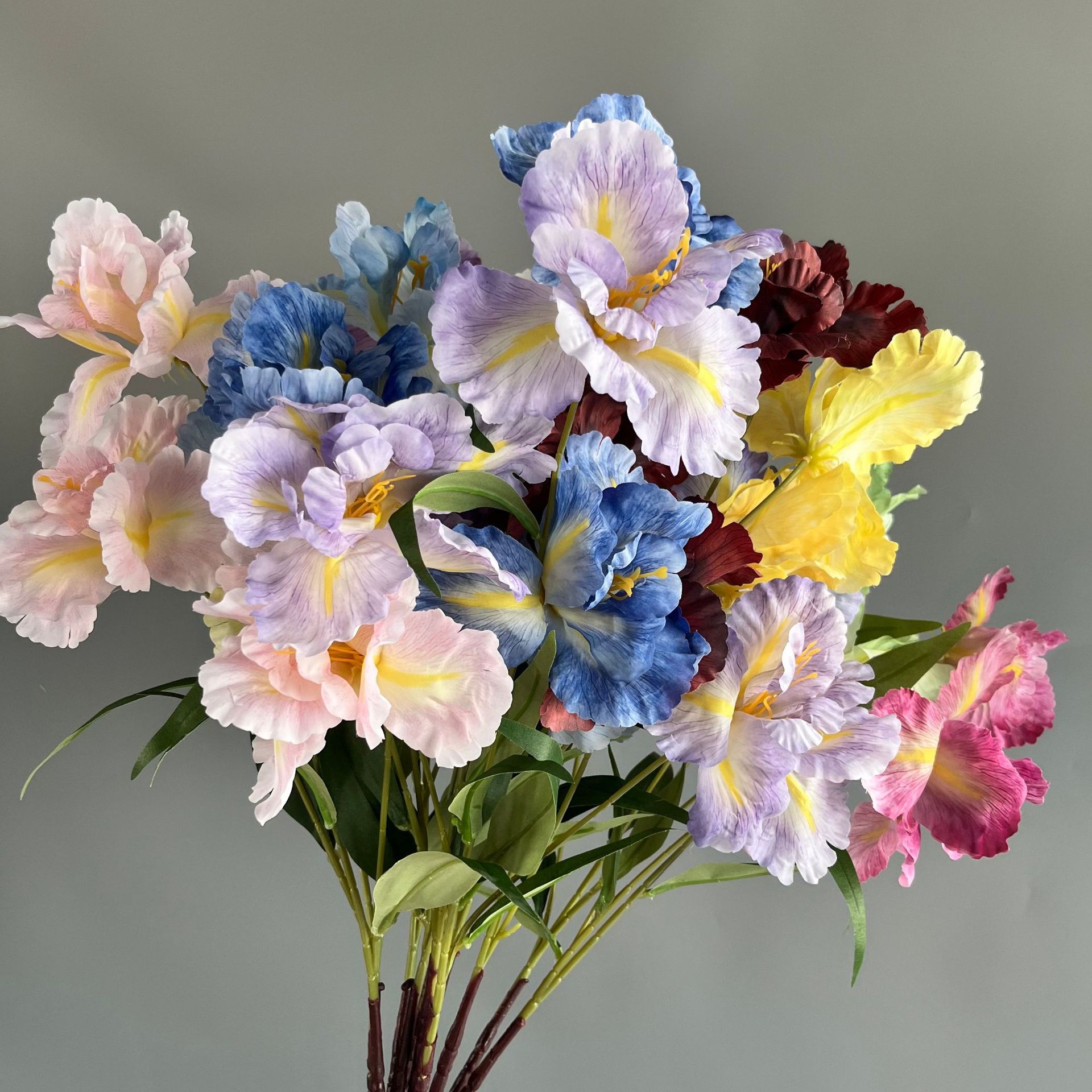 Simulated Alice Iris Home Decoration Wedding Scene Layout Cross-Border Foreign Trade Monet Simulated Flowers Fake Flowers