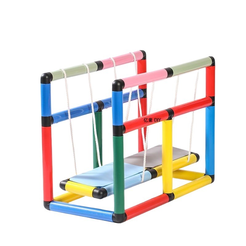 室内幼儿玩具儿童管道攀爬架感统计器材配件穿绳吊桥彩色玩具批发|undefined