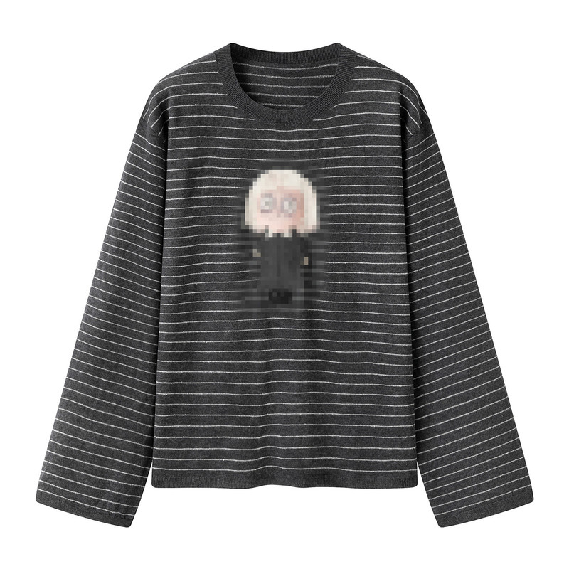 In Stock 2026 Autumn Women's New Cartoon Doll Jacquard Striped Knit Sweater Top 2K3Ee65 In Stock 2026 Autumn Women's New Cartoon Doll Jacquard Striped Knit Sweater Top 2K3Ee65