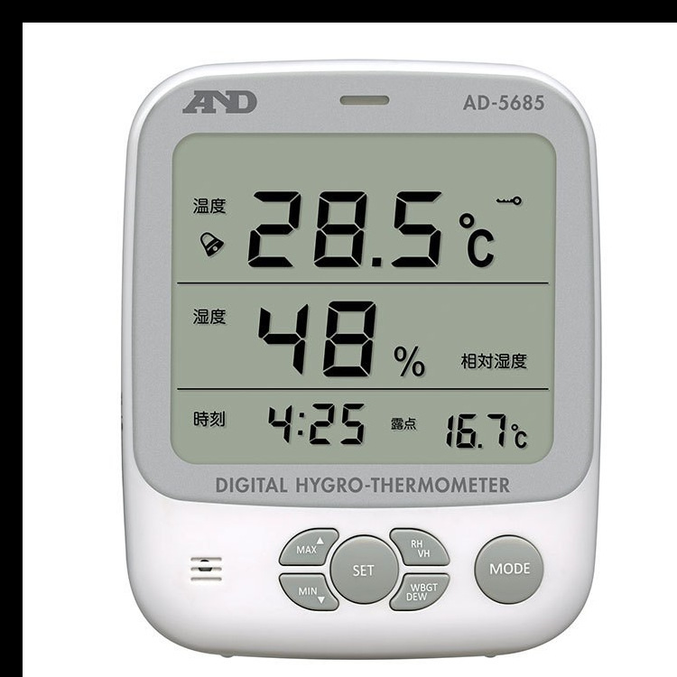 日本AND爱安德AD-5685环境温湿度计/中暑指数表