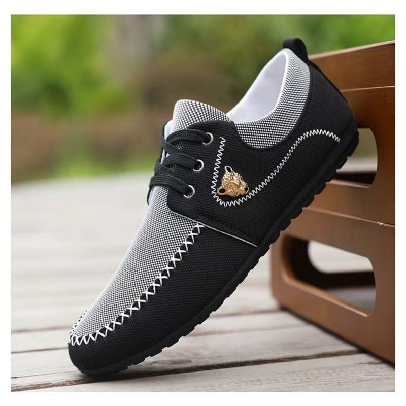 2025 New Summer Beanie Shoes Men's Casual Canvas Shoes Cross-Border Large Size Men's Shoes Manufacturer Wholesale Casual Shoes for Men