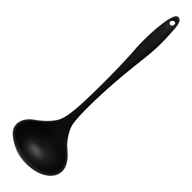 毎日のキッチン一体型シリコンスープスプーン調理スプーン滑り止め耐熱食品グレード高温耐性キッチンスプーン|undefined
