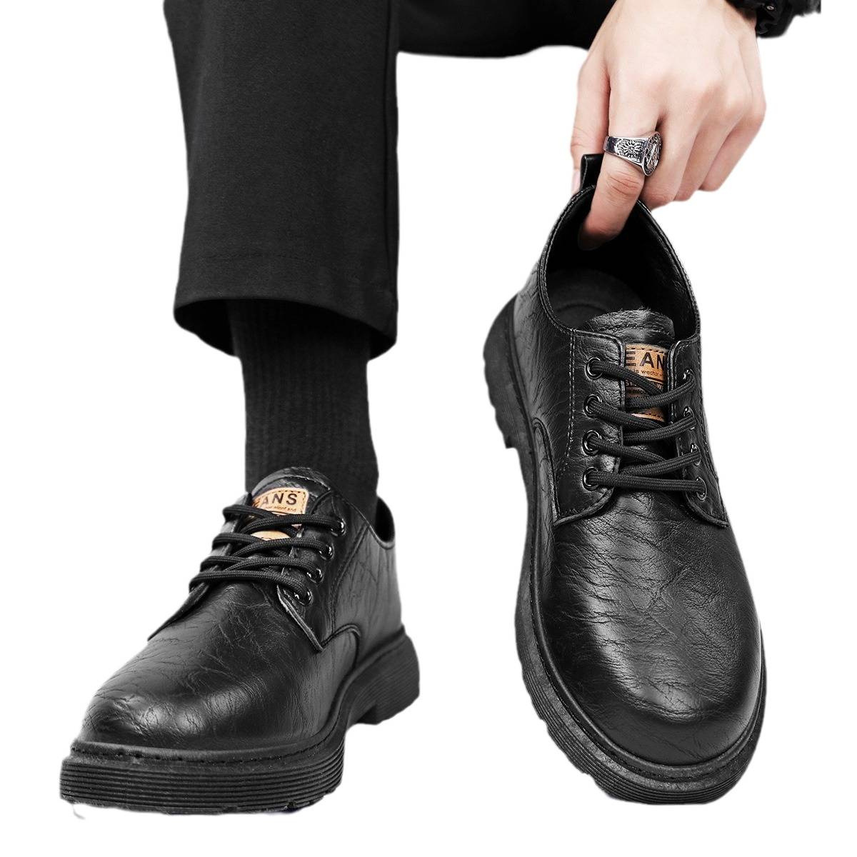 Zapatos de hombre primavera nuevos zapatos de cuero casuales de negocios tendencia zapatos variados zapatos de hombre un pedazo de zapatos de trabajo antideslizantes