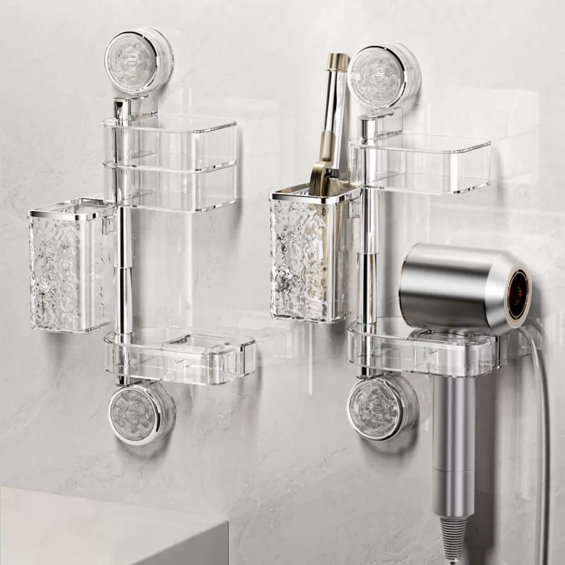 吸盘吹风机支架免打孔风筒架卫生间浴室壁挂电吹风挂架收纳置物架