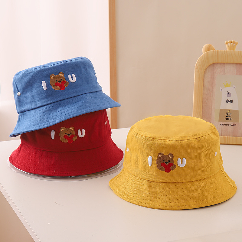 Children Unisex Cartoon Style Bear Bucket Hat display picture 3
